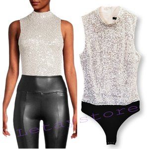 NWT 7 FOR ALL MANKIND Sequin Bodysuit